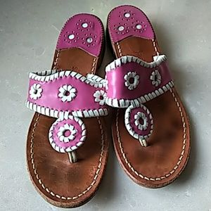 Jack Rogers pink and white sandals size 7